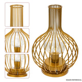 lampara de mesa decorativa dorado