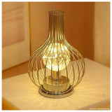 lampara de mesa decorativa dorado